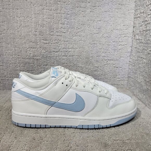 Nike Dunk Low Retro Men's Size US 13 White Light Armory Blue Sneakers DV0831-109 - Picture 1 of 13